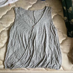 Grey wrap style tank top fits medium/ small